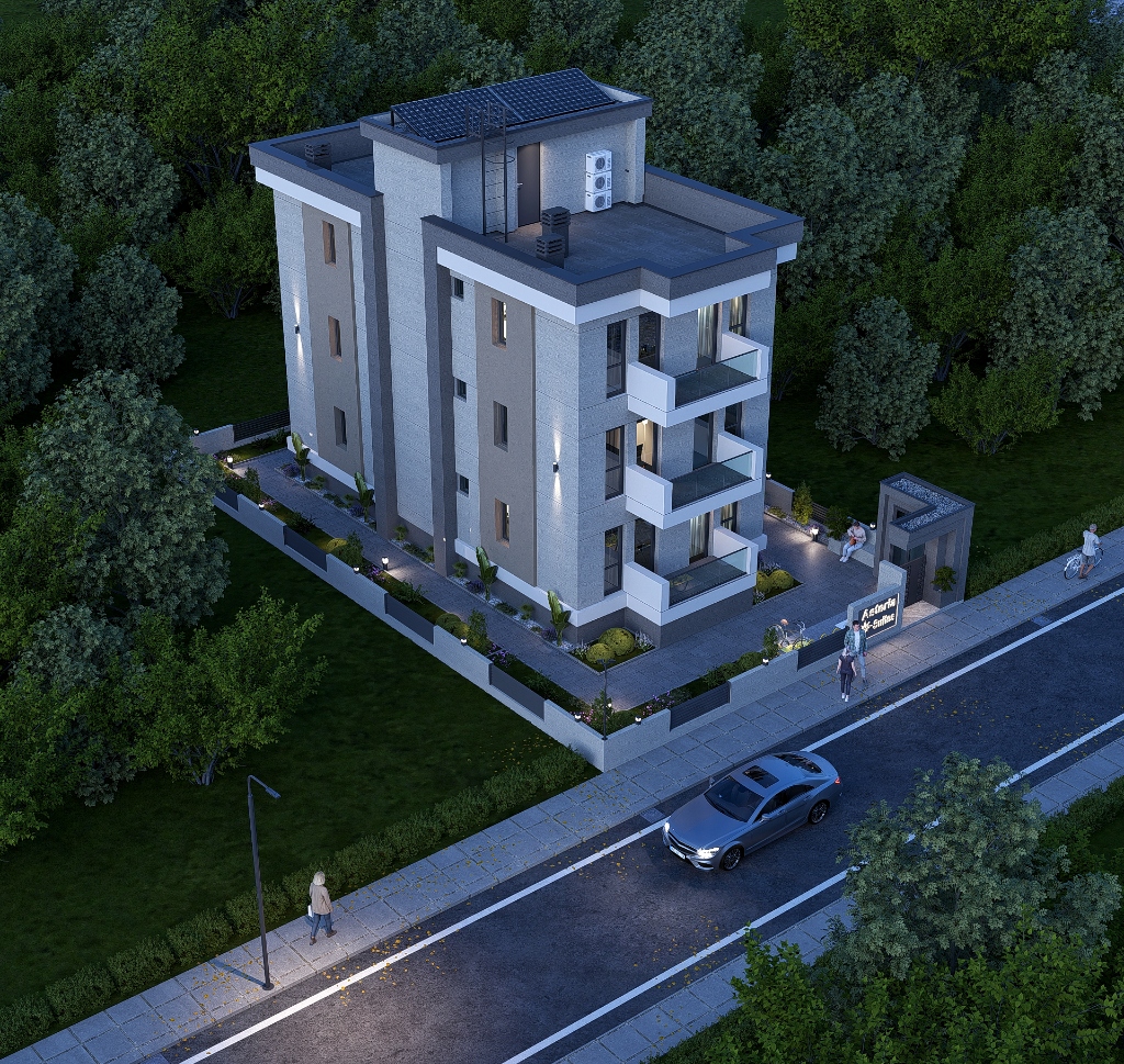 Asteria Suites Arka Cephe ve Bahçe Alanı